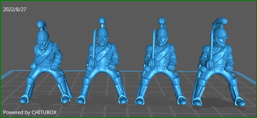 Belgian Carabinier rgt - 7 minis - Great for Table Top War Games And Dioramas - Historical Wargaming - Resin 28mm Miniatures