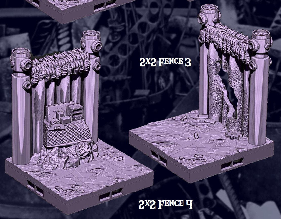 Junk Planet Tiles - Junk Planet 5 - Scifi - Pathfinder- Dungeons & Dragons - RPG Tabletop - Futuristic Terrain - 28mm - AetherStudios