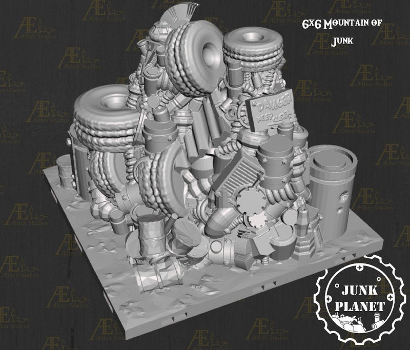 Junk Planet Tiles - Junk Planet 2 - Scifi - Pathfinder- Dungeons & Dragons - RPG - Tabletop - Futuristic Terrain - 28mm - AetherStudios