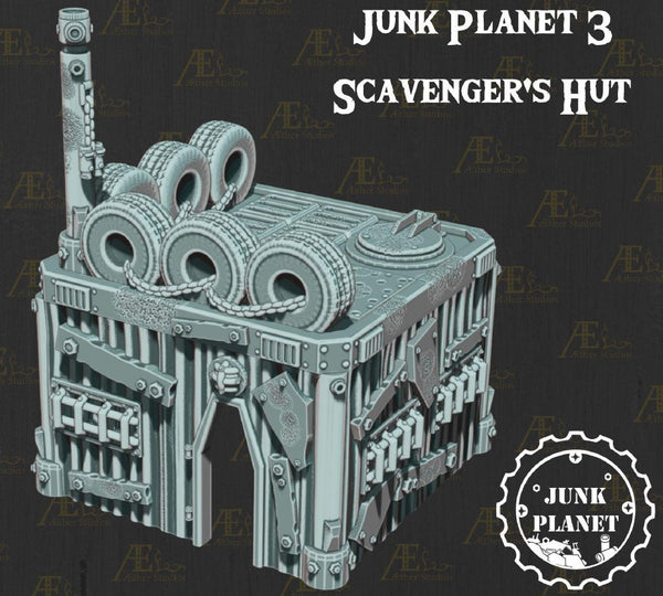 Junk Planet Scavenger Hut -Junk Planet 3 - Scifi - Pathfinder- Dungeons & Dragons - RPG Tabletop - Futuristic Terrain - 28mm - AetherStudios