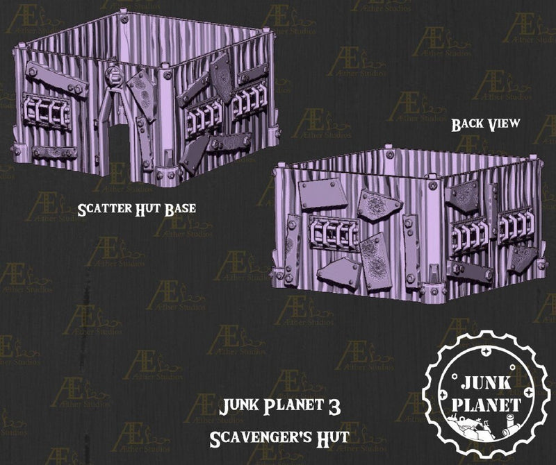 Junk Planet Scavenger Hut -Junk Planet 3 - Scifi - Pathfinder- Dungeons & Dragons - RPG Tabletop - Futuristic Terrain - 28mm - AetherStudios