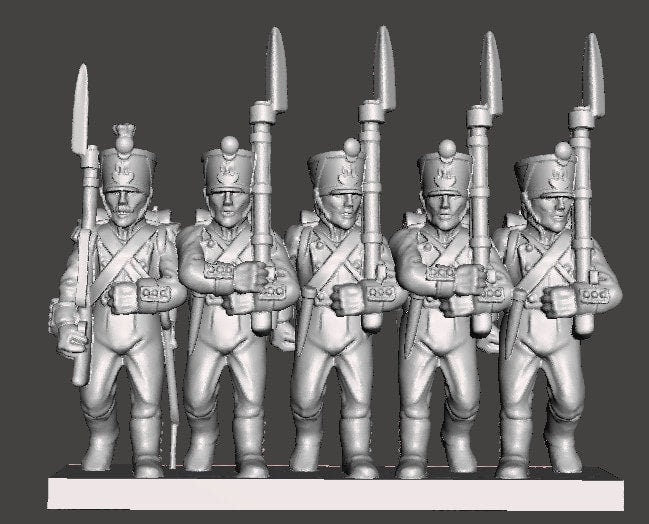 French line 1812-15 center coy - 15mm epic size - war games and dioramas - historical wargaming - resin