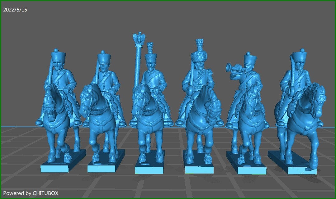 French chasseurs with kinski stile uniform - 15mm epic size - war games and dioramas - historical wargaming - resin