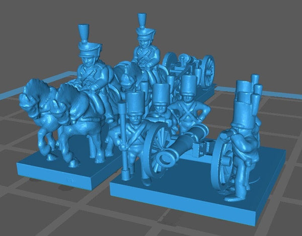 French old guard artillery - war games and dioramas - historical wargaming - resin 6 mm