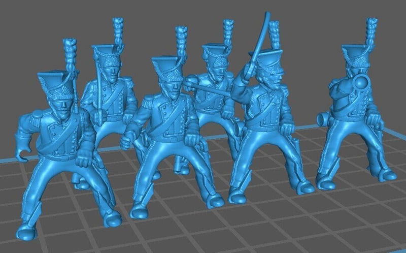 French guard lancers/polish chevallegers in high uniform - 6 minis - war games and dioramas - historical wargaming -resin 28mm