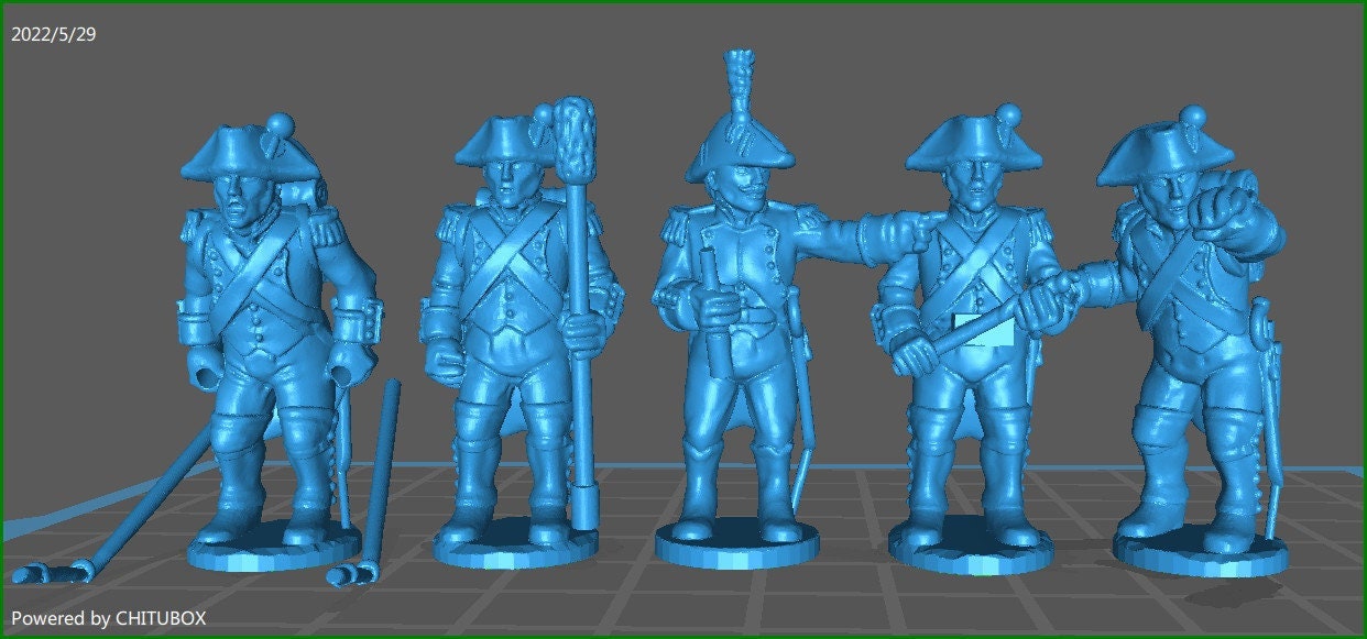 French artillery 1805, aiming - 5 minis - war games and dioramas - historical wargaming -resin 28mm