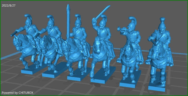 French carabiniers 1810-15 - 6 minis - 15mm epic size - war games and dioramas - historical wargaming - resin