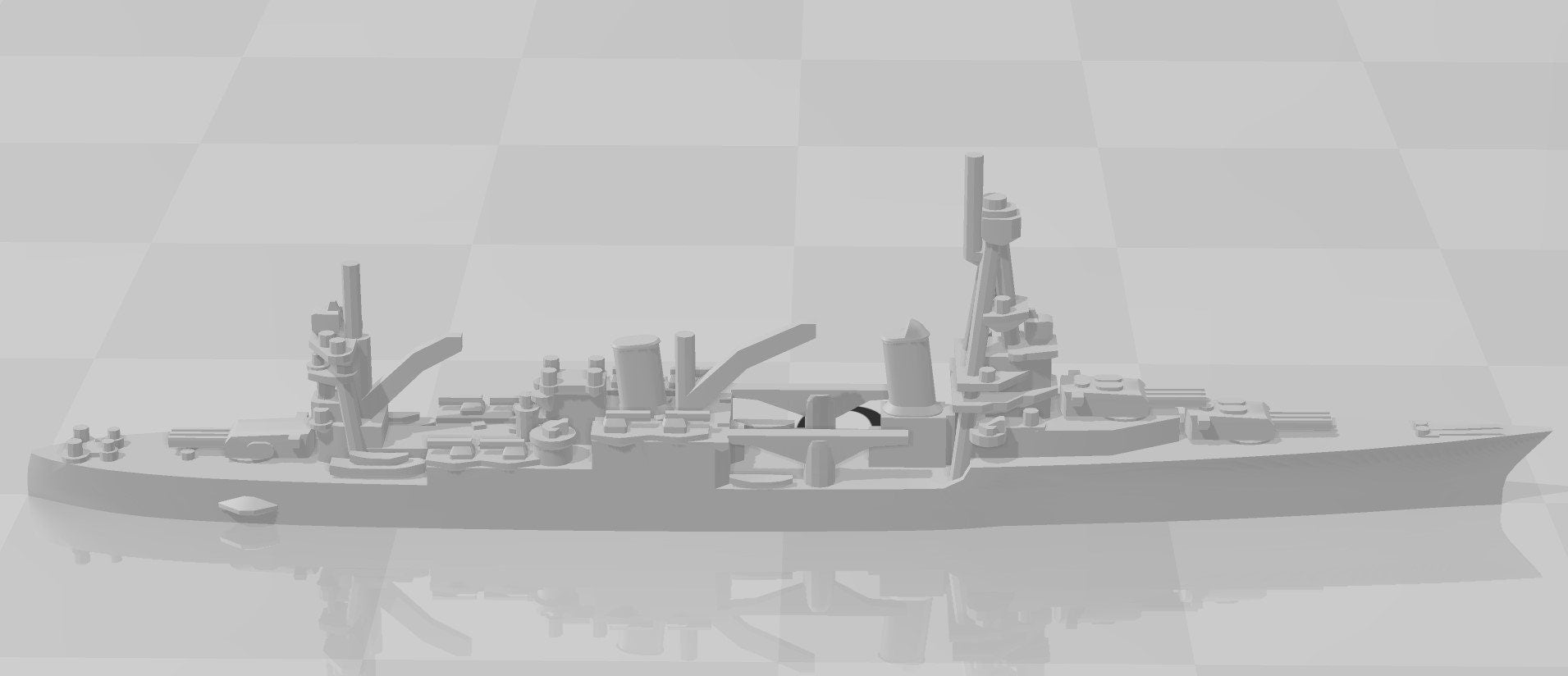 Cruiser - Northampton - 1939 Variant - USN - Wargaming - Axis and Allies - Naval Miniature -  Tabletop Games - Warships