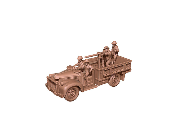 LRDG Chevrolet Africa Front Set - British Army - Great for Table Top War Games and Dioramas - Resin 28mm - Bolt Action - Eskice Miniature