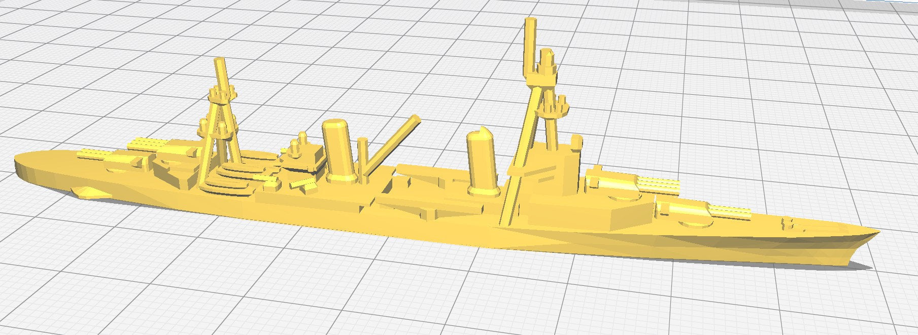 Cruiser - Pensacola - 1939 Variant - USN - Wargaming - Axis and Allies - Naval Miniature -  Tabletop Games - Warships
