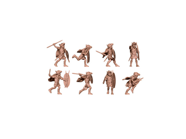 Roman Velites - 8 minis - Ancient Army - Great for Table Top War Games and Dioramas - Resin 28mm - Eskice Miniature