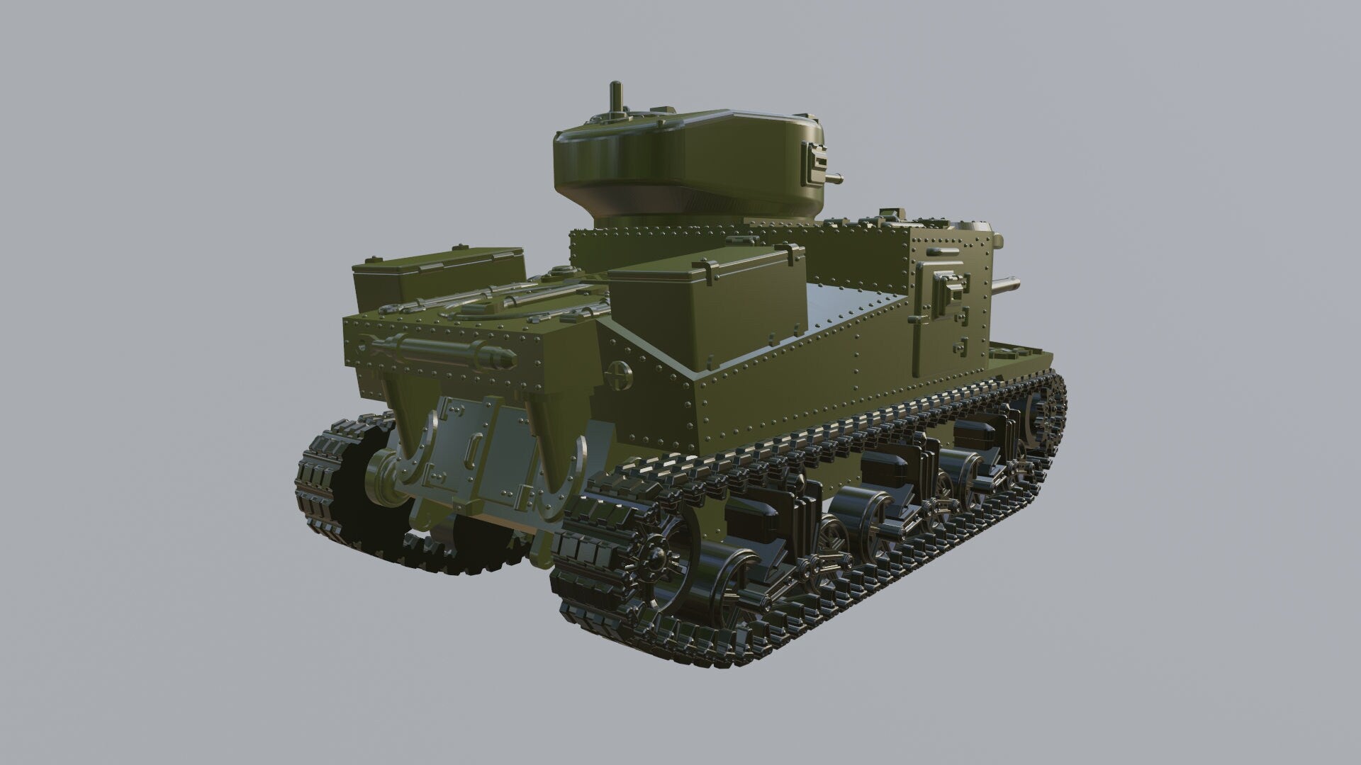 M3 Grant Medium Tank - Lend-Lease Models - US Army - Great for Table Top War Games and Dioramas -Resin- Bolt Action- 28 mm scale - wargame3d