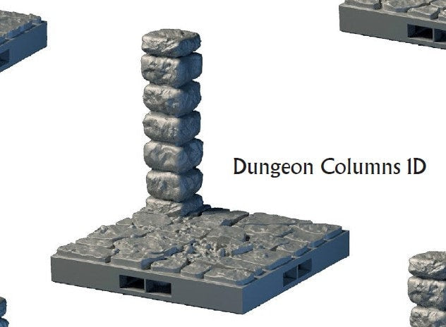 Column Tiles - Lost Dungeons - DragonLock - DND - Pathfinder - RPG - Dungeon & Dragons - 28 mm/ 1" - Terrain - Fat Dragon Games