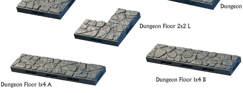 Floor Tiles - Lost Dungeons - DragonLock - DND - Pathfinder - RPG - Dungeon & Dragons - 28 mm/ 1" - Terrain - Fat Dragon Games