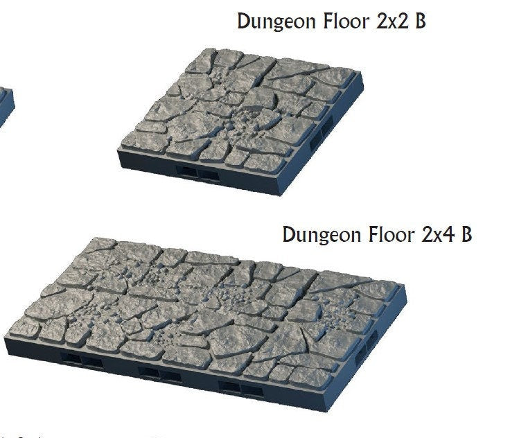 Floor Tiles - Lost Dungeons - DragonLock - DND - Pathfinder - RPG - Dungeon & Dragons - 28 mm/ 1" - Terrain - Fat Dragon Games