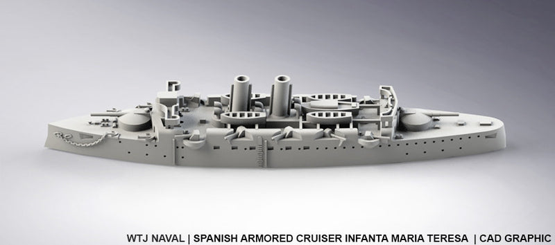 Infanta Maria Teresa - Spanish Navy - Pre Dreadnought Era - Wargaming - Axis and Allies - Naval Miniature - Victory at Sea - Warships