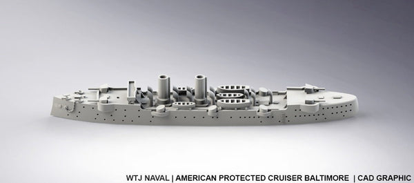 Baltimore - US Navy - Pre Dreadnought Era - Wargaming - Axis and Allies - Naval Miniature - Victory at Sea - Warships
