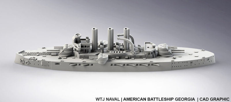 Georgia - US Navy - Pre Dreadnought Era - Wargaming - Axis and Allies - Naval Miniature - Victory at Sea - Warships