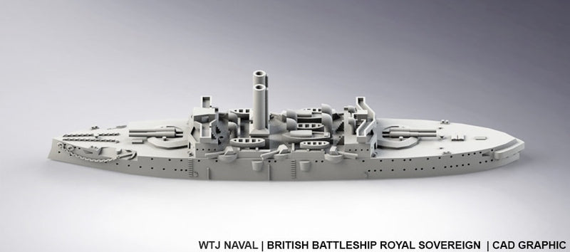 Royal Sovereign - UK Royal Navy - Pre Dreadnought Era - Wargaming - Axis and Allies - Naval Miniature - Victory at Sea - Warships