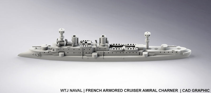 Amiral Charner - French Navy - Pre Dreadnought Era - Wargaming - Axis and Allies - Naval Miniature - Victory at Sea - Warships