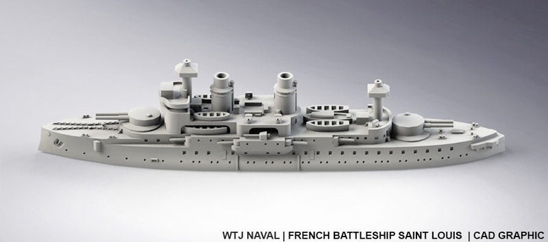 Saint Louis - French Navy - Pre Dreadnought Era - Wargaming - Axis and Allies - Naval Miniature - Victory at Sea - Warships