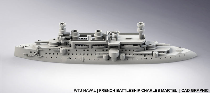 Charles Martel - French Navy - Pre Dreadnought Era - Wargaming - Axis and Allies - Naval Miniature - Victory at Sea - Warships