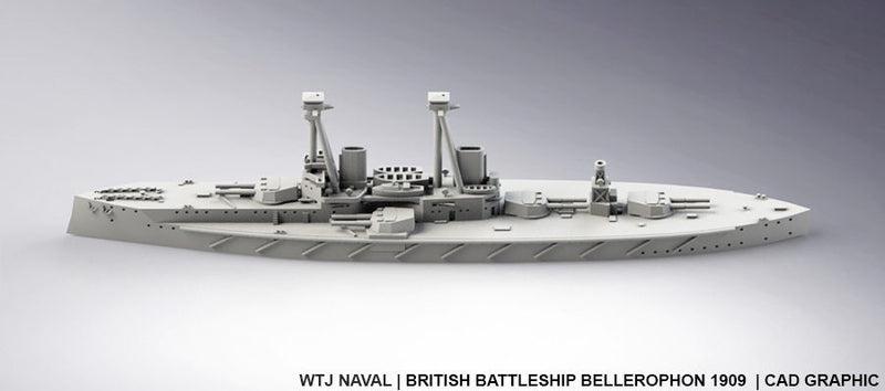 Bellerophon - 1909 - UK Royal Navy - Pre Dreadnought Era - Wargaming - Axis and Allies - Naval Miniature - Victory at Sea - Warships