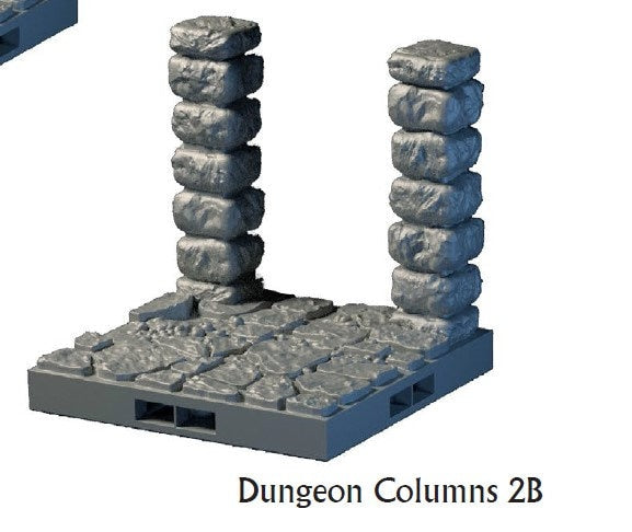 Column Tiles - Lost Dungeons - DragonLock - DND - Pathfinder - RPG - Dungeon & Dragons - 28 mm/ 1" - Terrain - Fat Dragon Games