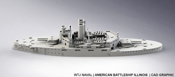 Illinois - US Navy - Pre Dreadnought Era - Wargaming - Axis and Allies - Naval Miniature - Victory at Sea - Warships