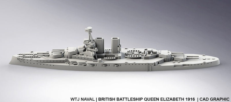 Queen Elizabeth - 1916 - UK Royal Navy - Pre Dreadnought Era - Wargaming - Axis and Allies - Naval Miniature - Victory at Sea - Warships