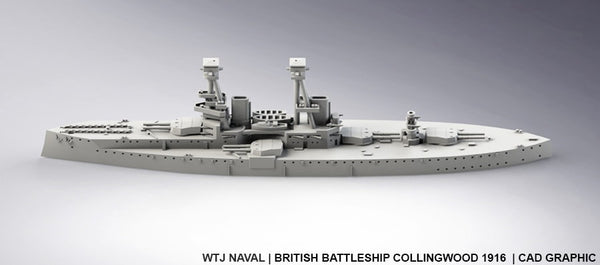 Collingwood - 1916 - UK Royal Navy - Pre Dreadnought Era - Wargaming - Axis and Allies - Naval Miniature -  Warships