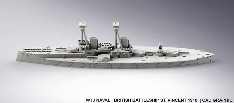 St. Vincent - 1910 - UK Royal Navy - Pre Dreadnought Era - Wargaming - Axis and Allies - Naval Miniature - Victory at Sea - Warships