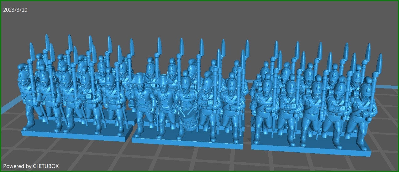 Baden line btg 1806-10 -  6 Strips - Great for Table Top War Games And Dioramas - Historical Wargaming - Resin Epic 15 mm Miniatures