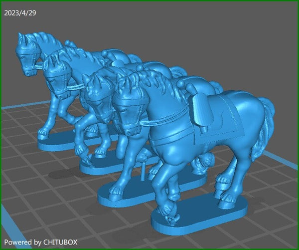 Spanish light Horses 1806-14 (walking) Lc Sp1 - 4 Mini - 28 mm Scale - Great for Tabletop War Games & Dioramas -Historical Wargaming - Resin