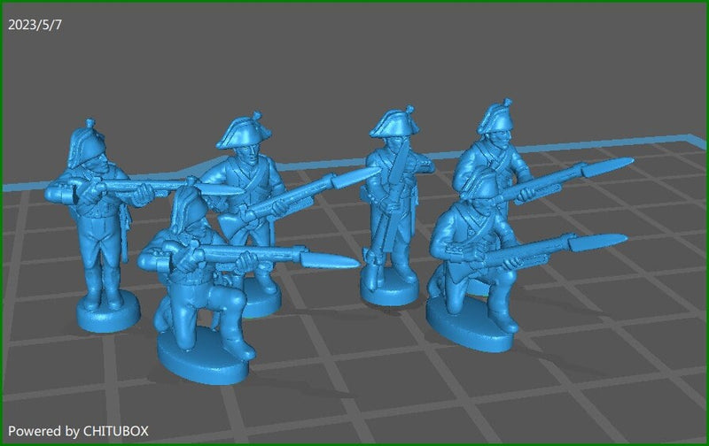 Prussian Musketeers 1806-7 skirmishing - 6 Minis - Epic 15 mm Scale - Tabletop War Games & Dioramas - Historical Wargaming - Resin