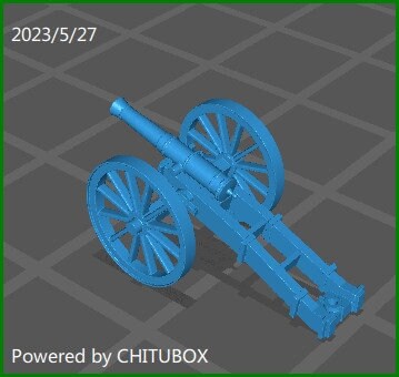 7 Years War Prussian 3lb Artillery - 1 Minis - 15 mm Scale - War Games & Dioramas - Historical Wargaming- Resin