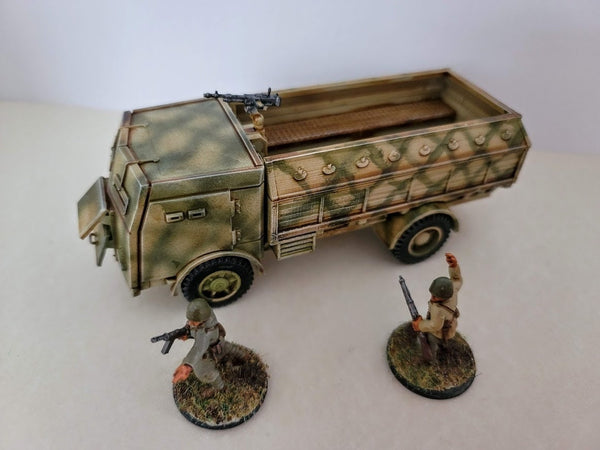 Italian Fiat 665NM Auto Protetto APC - War Games And Dioramas - Historical Wargaming - 28 mm Scale