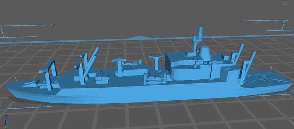 Auxiliary - Kilauea-Class Ammo Ship - US Navy - Wargaming - Axis and Allies - Naval Miniature - Victory at Sea - Warships